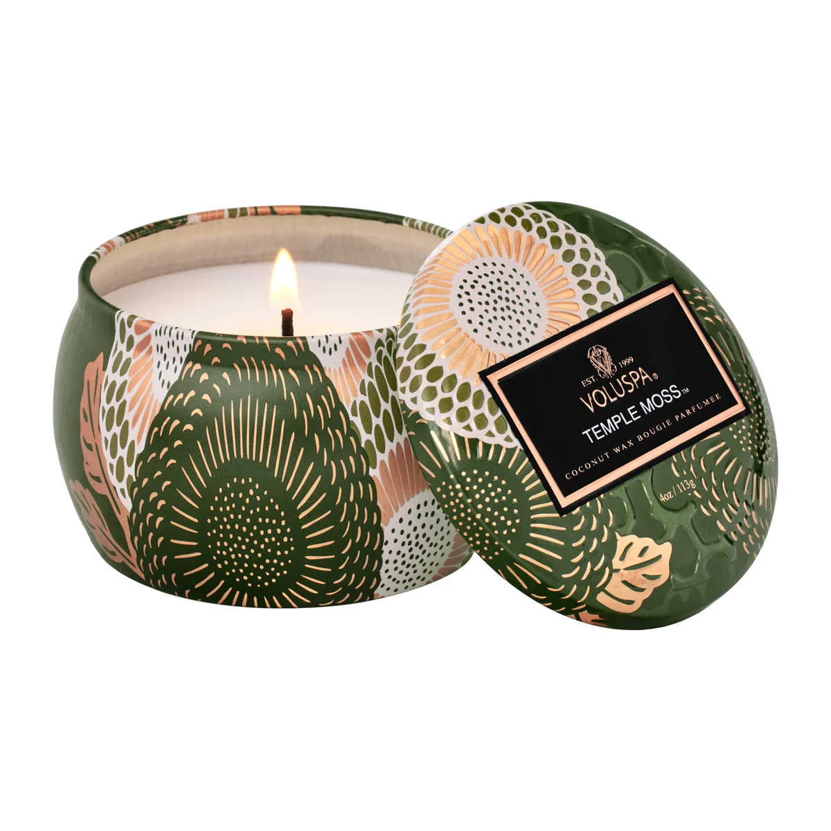 Temple Moss Mini Tin Candle Voluspa-Lemons and Limes Boutique