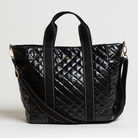 Quilted Tote Back in Black by Scout Bags-Lemons and Limes Boutique