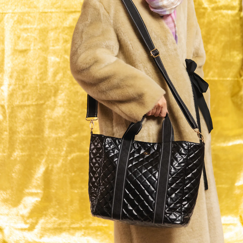 Quilted Tote Back in Black by Scout Bags-Lemons and Limes Boutique