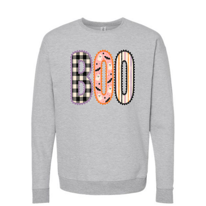 BOO on Grey Crewneck