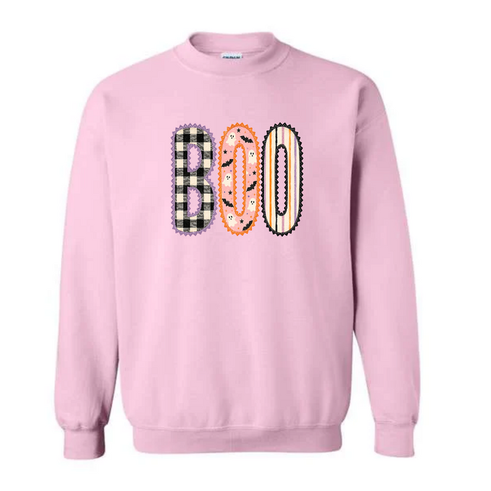 BOO on Pink Crewneck (Youth)