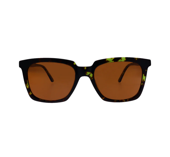 Draper Enigma Sunglasses in Green Demi Acetate Frame by Epoch Eyewear--Lemons and Limes Boutique