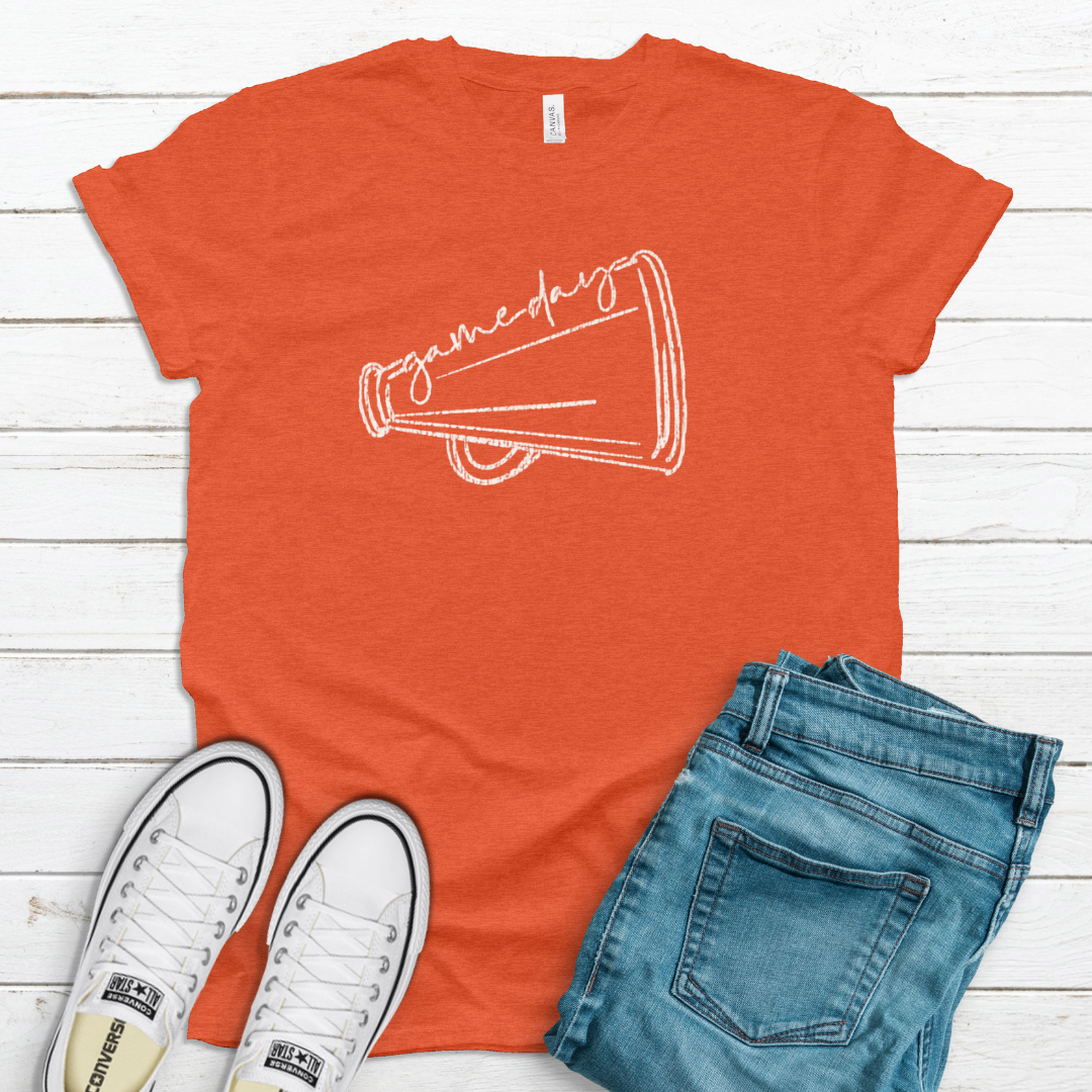 Game Day Cheer T-Shirt (Multiple Colors Available)-Orange-XS-Lemons and Limes Boutique