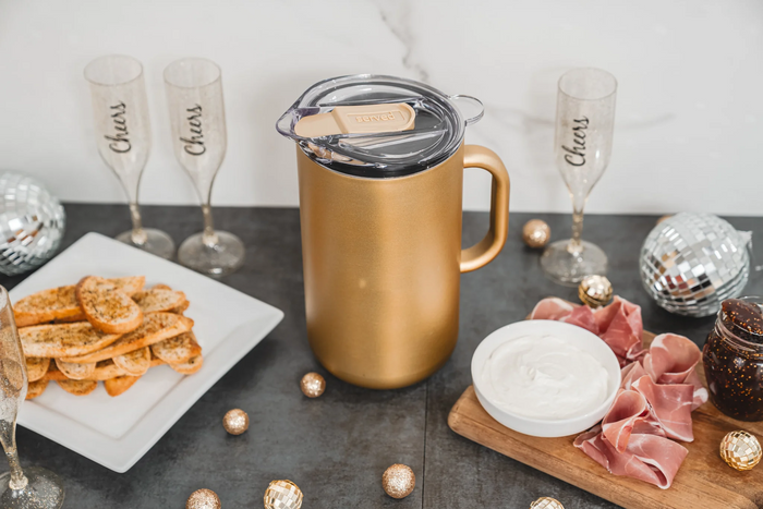 Vacuum-Insulated Pitcher (2L) in Golden by Served-Lemons and Limes Boutique