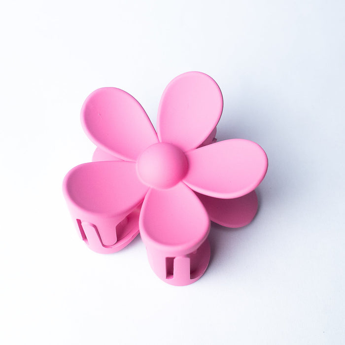 Andrea Large Flower Hair Clip-Hot Pink--Lemons and Limes Boutique