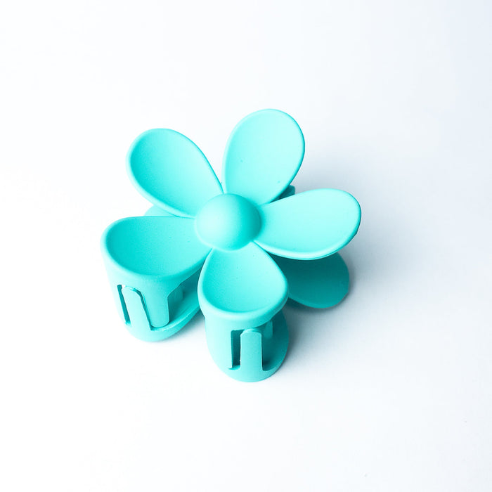 Andrea Large Flower Hair Clip-Teal Green--Lemons and Limes Boutique