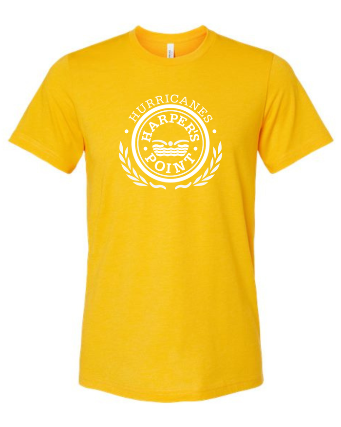 Harpers Point Hurricanes Short Sleeve Tee in Heather Yellow- Unisex
