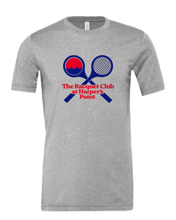 The Racquet Club Short Sleeve Tee in Athletic Grey- Unisex
