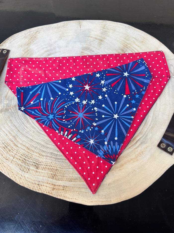 America Fireworks Dog Bandana by Sewn--Lemons and Limes Boutique