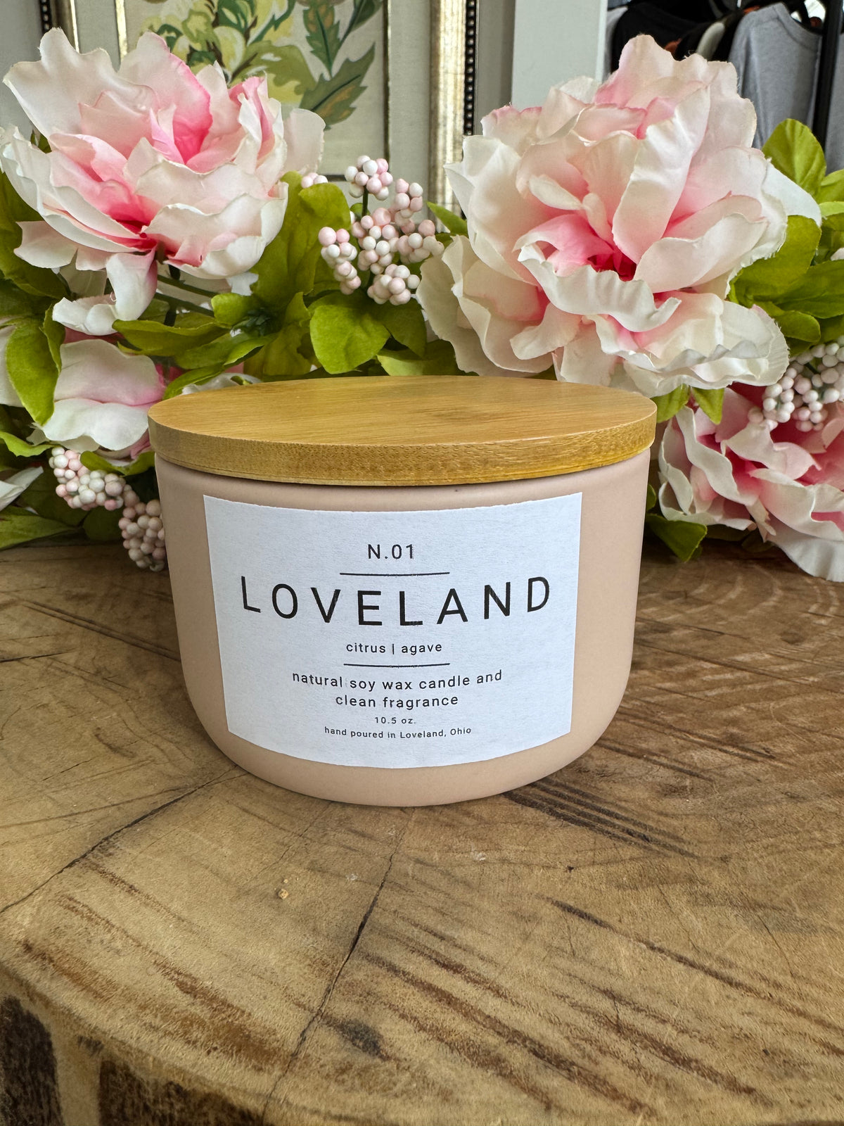 Blush Ceramic 10.5 oz Candle - Citrus Agave-Lemons and Limes Boutique