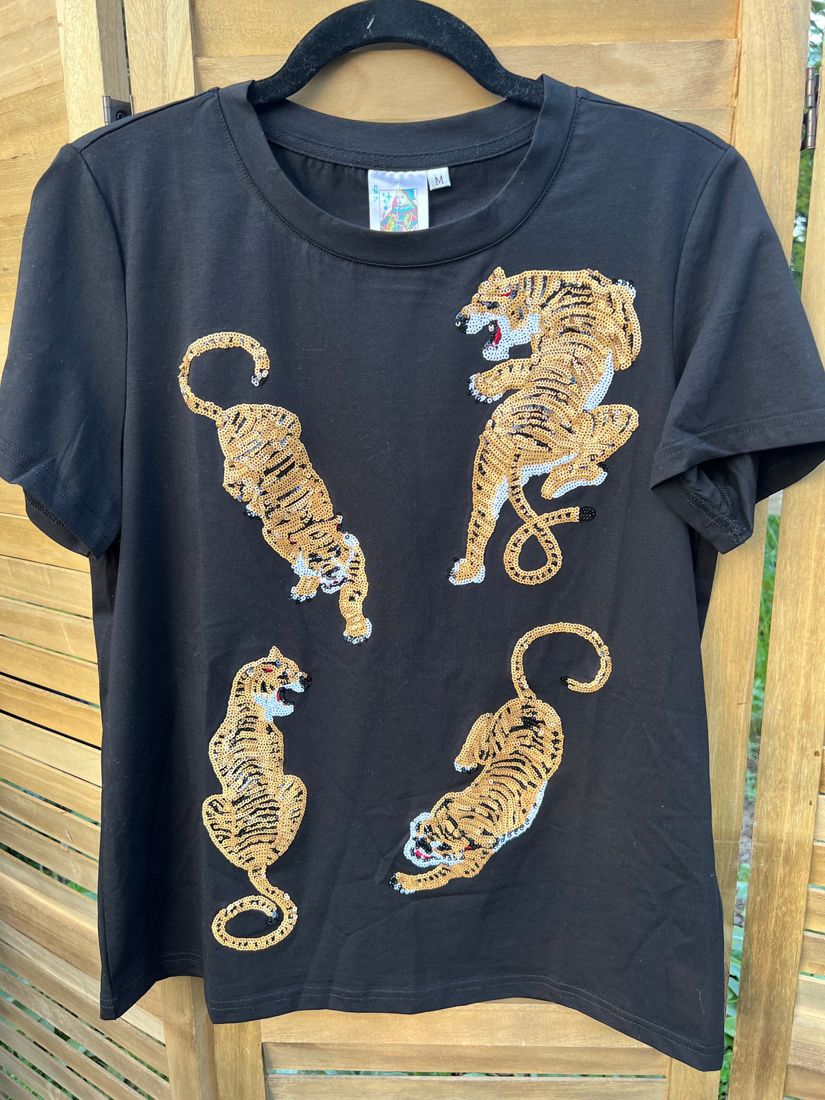 4 Crawling Tigers Tee in Black--Lemons and Limes Boutique