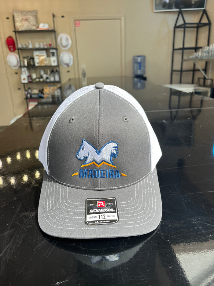 Madeira Dual Head Grey Trucker Hat-Lemons and Limes Boutique