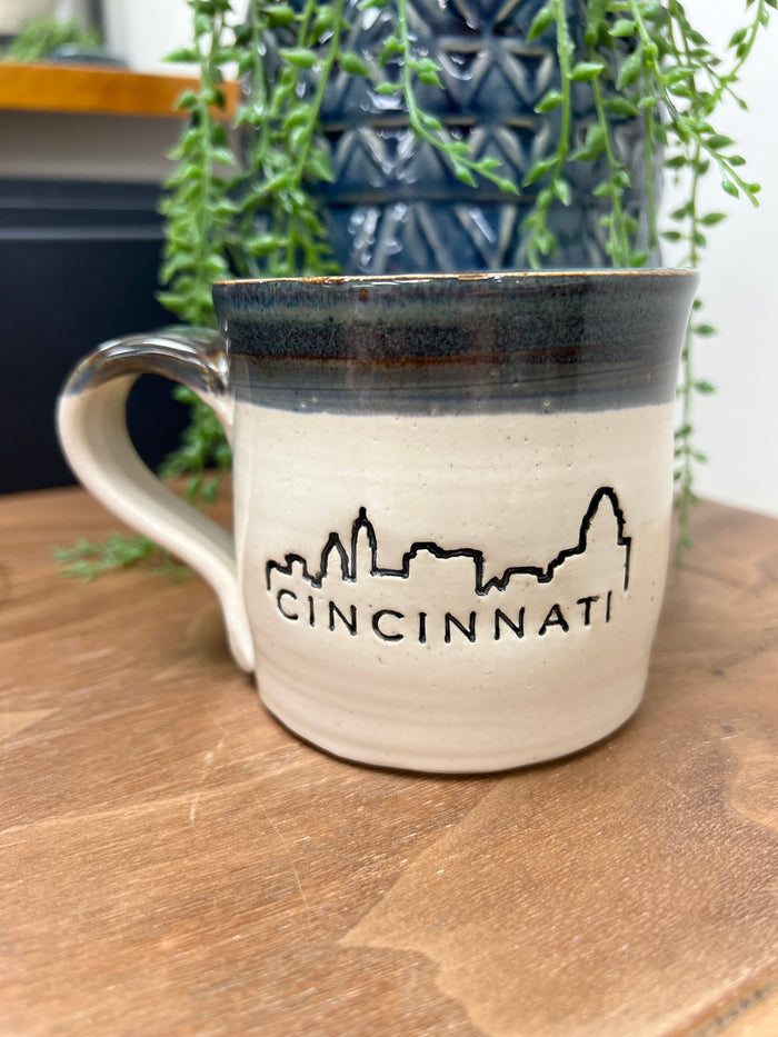 Cincinnati Skyline Handmade Clay Mug--Lemons and Limes Boutique