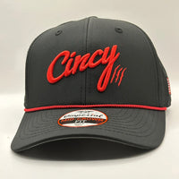 Mid Crown in Black with Red Logo by The Cincy Hat-Lemons and Limes Boutique