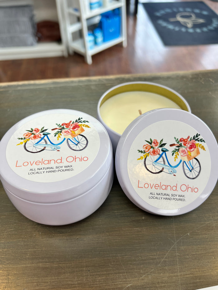Loveland, Ohio Floral Bike Candle-Lemons and Limes Boutique