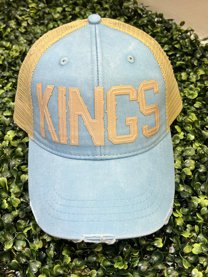 KINGS Trucker Hat in Sky Blue-Lemons and Limes Boutique