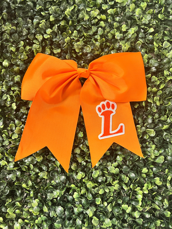 Loveland Embroidered Patch Logo Hair Bow--Lemons and Limes Boutique