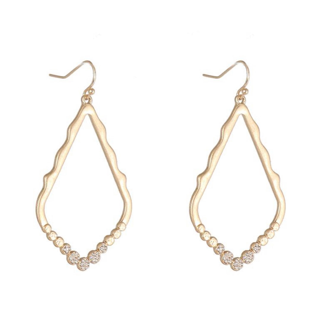 Sophie Pave Drop Dangle Earrings--Lemons and Limes Boutique