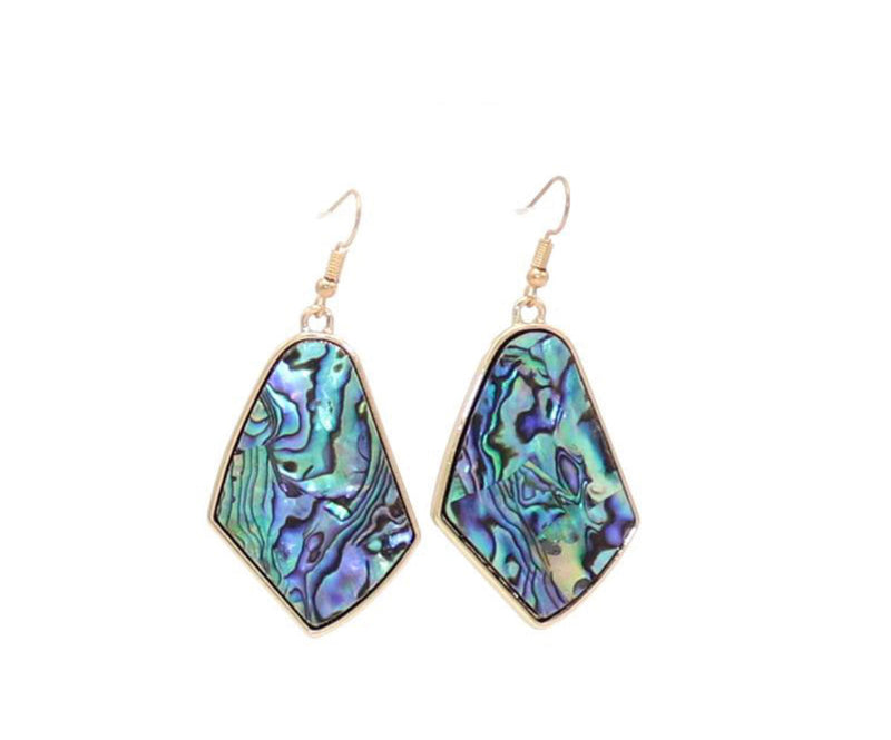 Kendi Earrings in Abalone or White Shell-Earrings-Lemons and Limes Boutique