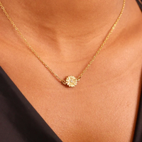18K Gold PVD Stainless Steel Loop Connector Chain Necklace in Gold and Silver