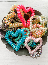 Heart Lauren Lane Hair Coils in Large or Skinny-Hair Accessories-Lemons and Limes Boutique