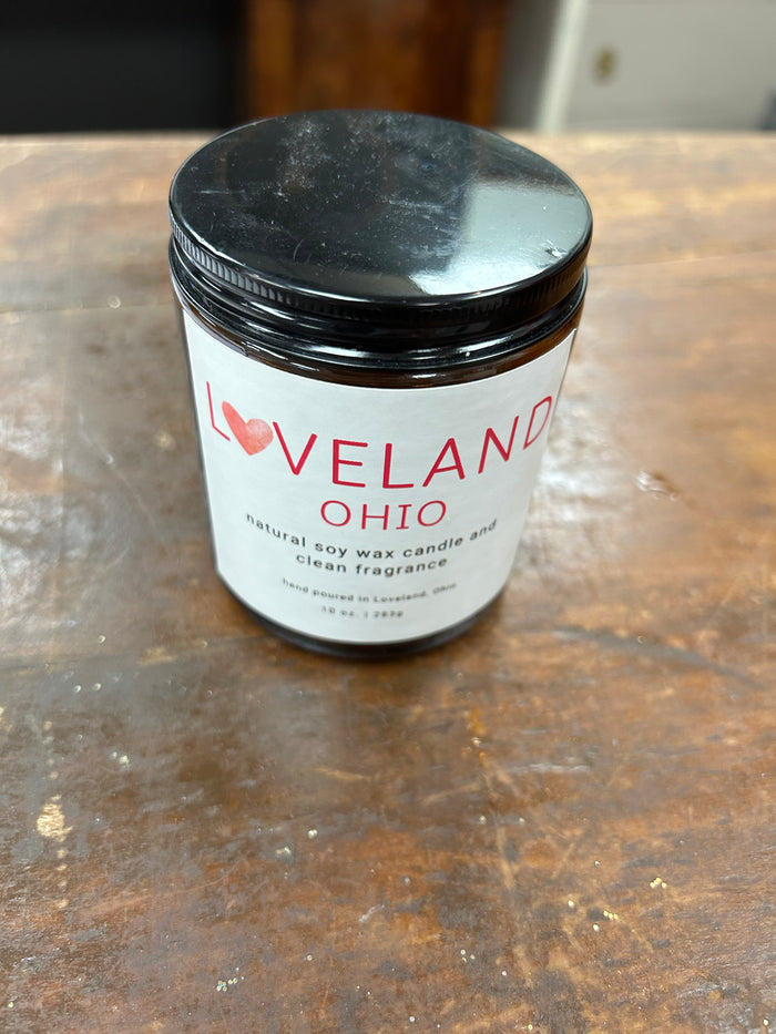 Loveland Heart Candle In Amber Jar-Lemons and Limes Boutique