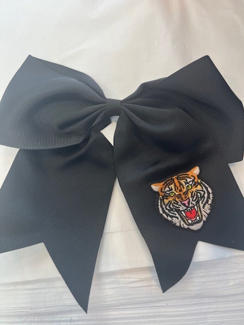 Tiger Hair Bow -Black-Lemons and Limes Boutique