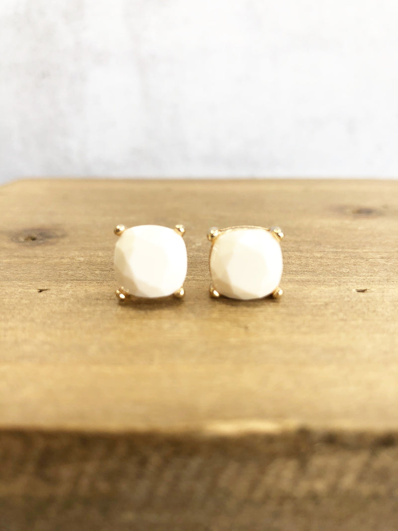 Bauble Stud Earrings-Stud Earrings-White-Lemons and Limes Boutique