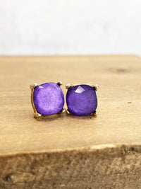 Bauble Stud Earrings-Stud Earrings-Violet-Lemons and Limes Boutique