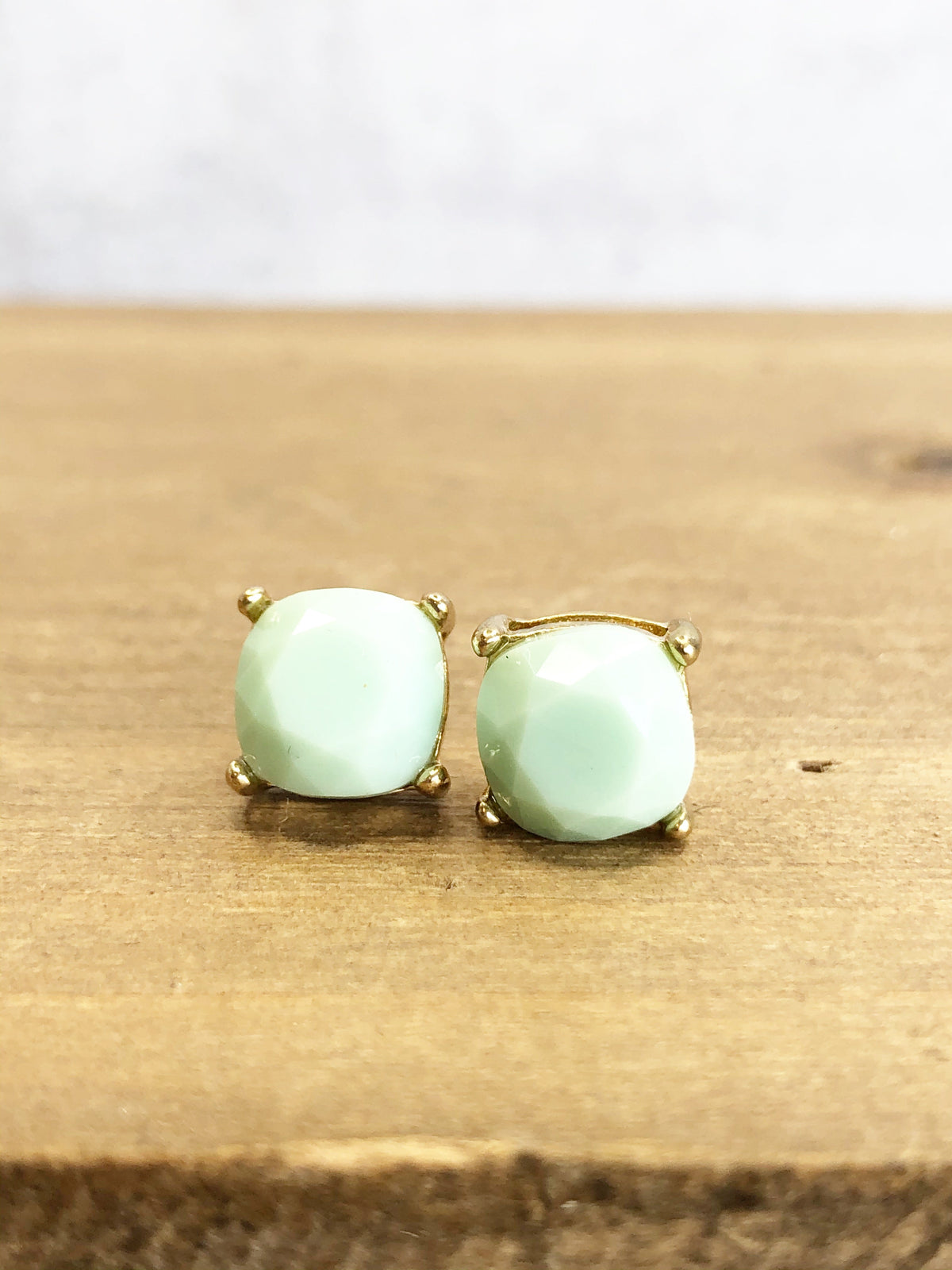 Bauble Stud Earrings-Stud Earrings-Opaque Mint-Lemons and Limes Boutique