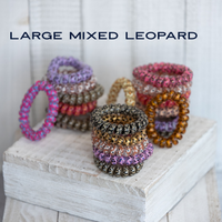 Large Lauren Lane Hair Coil Set in Mixed Leopard-Hair Accessories-Lemons and Limes Boutique
