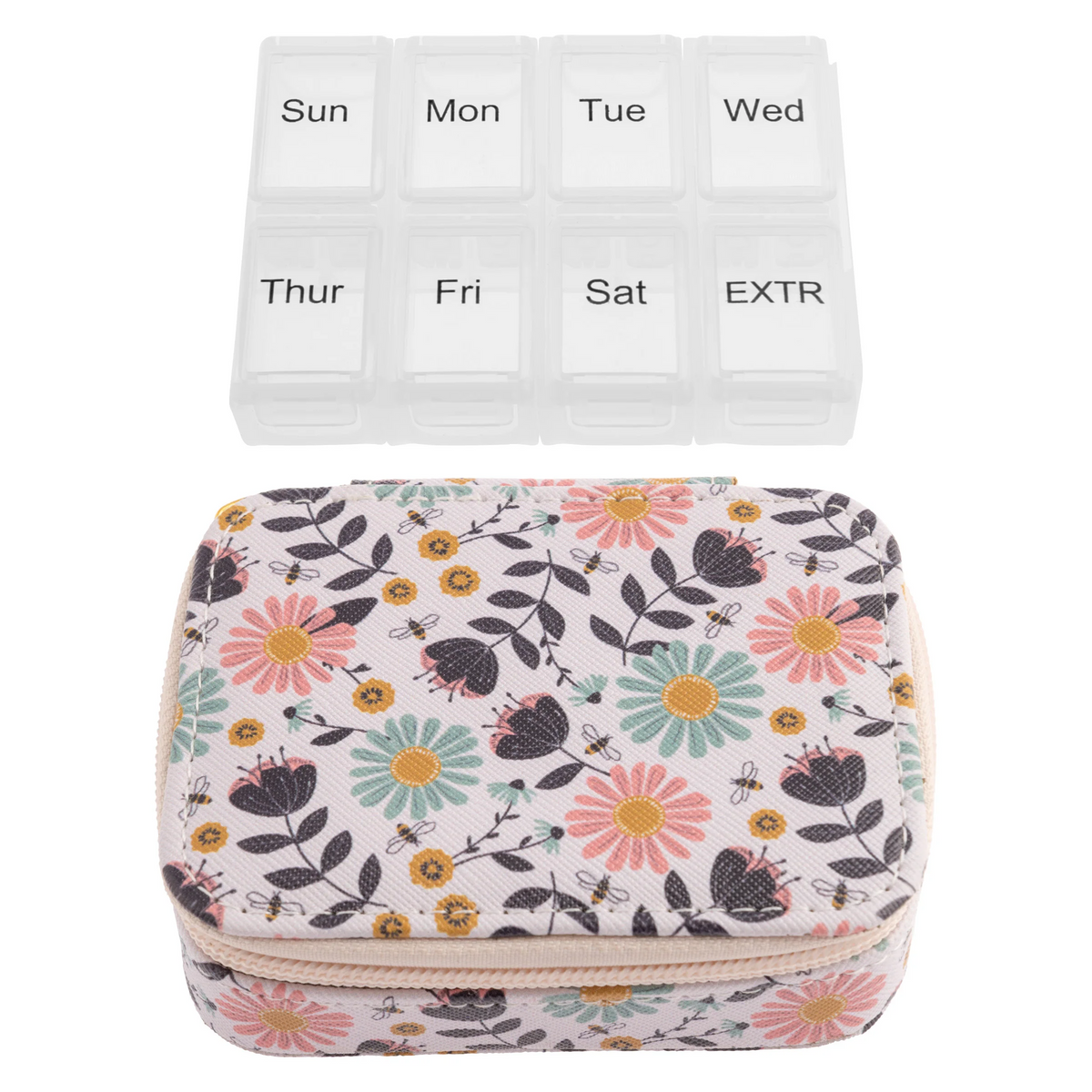 Travel Pill Case in Bee-Lemons and Limes Boutique