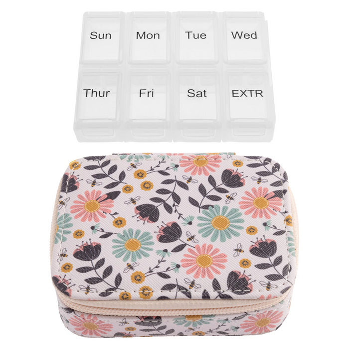 Travel Pill Case in Bee-Lemons and Limes Boutique