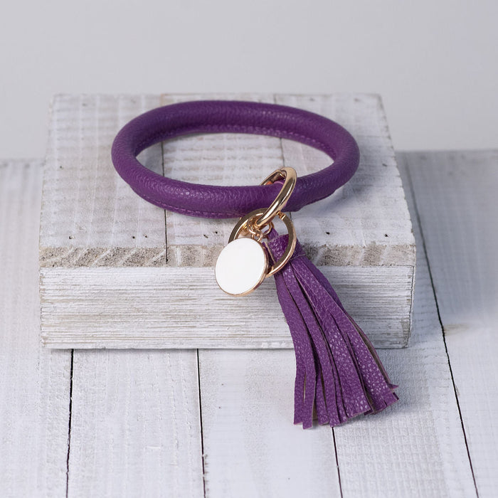 Hannah Hands Free Bangle Keychain-Purple-Keychain-Lemons and Limes Boutique