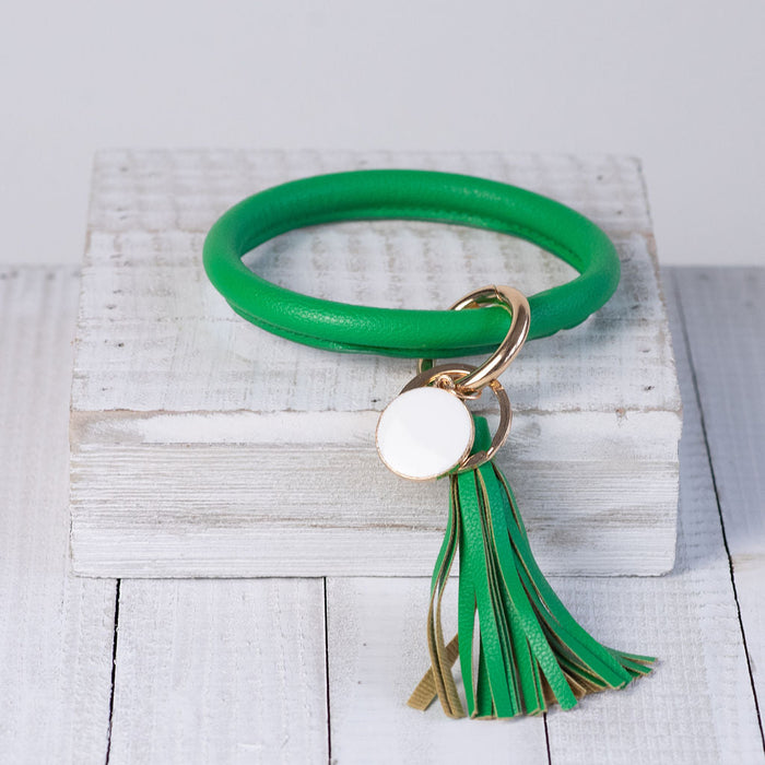 Hannah Hands Free Bangle Keychain-Green-Keychain-Lemons and Limes Boutique