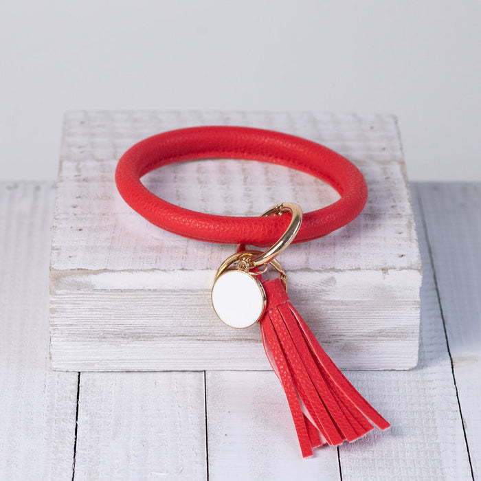 Hannah Hands Free Bangle Keychain-Red-Keychain-Lemons and Limes Boutique