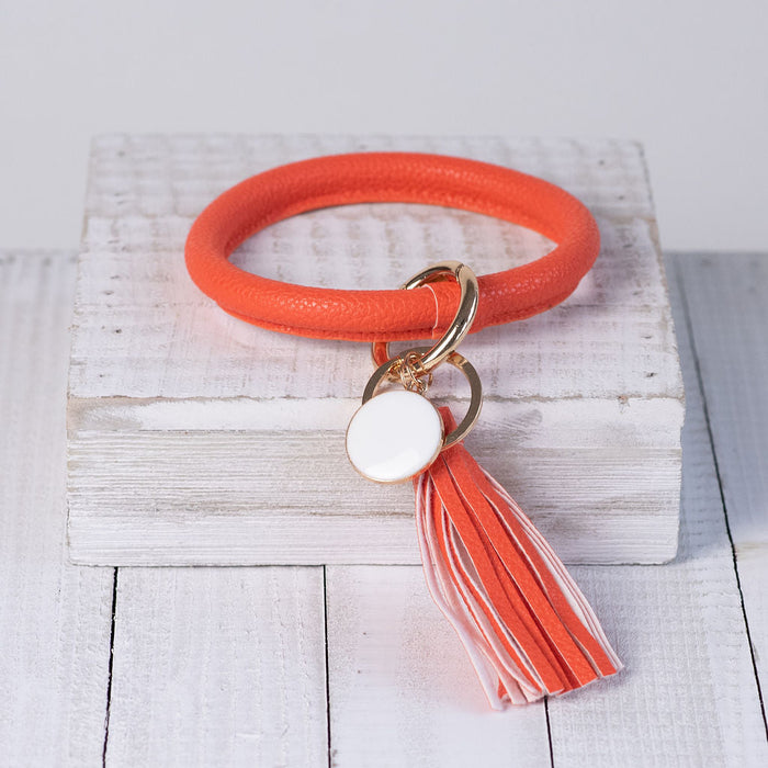 Hannah Hands Free Bangle Keychain-Orange-Keychain-Lemons and Limes Boutique