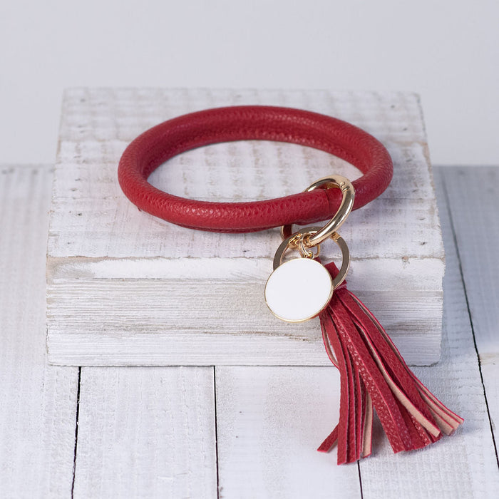 Hannah Hands Free Bangle Keychain-Garnet Red-Keychain-Lemons and Limes Boutique