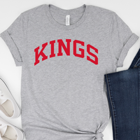 Curved Kings T-Shirt (multiple colors)-Graphic Tees-Athletic Grey-XSmall-Lemons and Limes Boutique