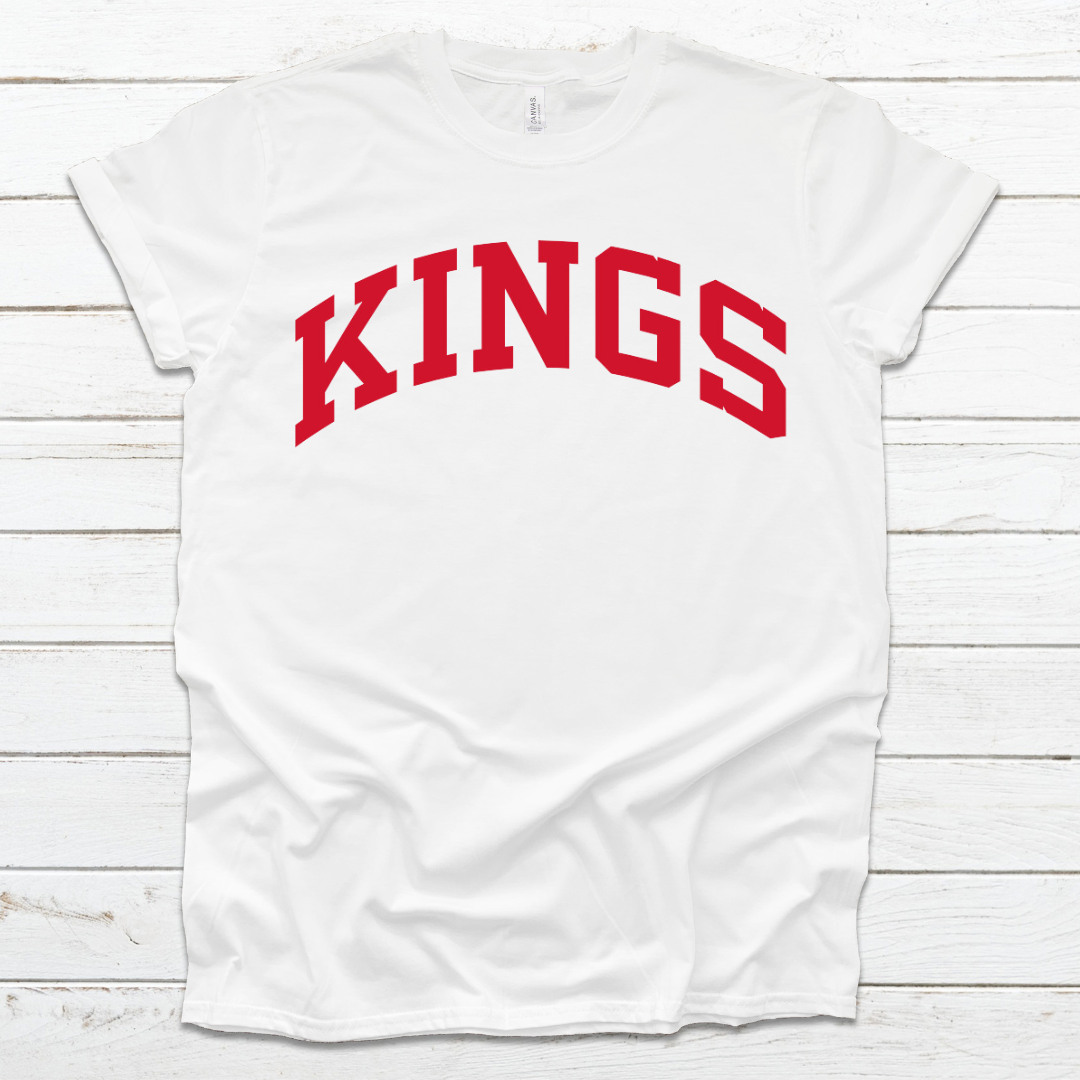 Curved Kings T-Shirt (multiple colors)-Graphic Tees-White-XSmall-Lemons and Limes Boutique