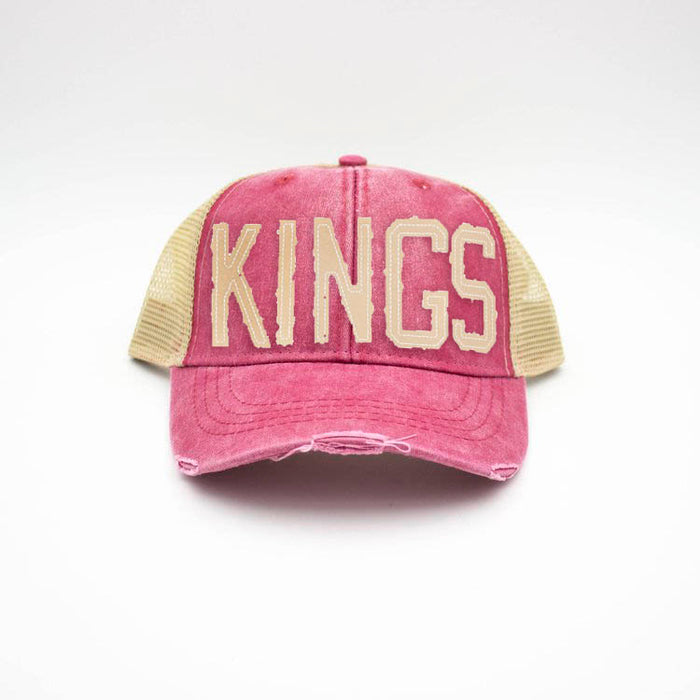 KINGS Trucker Hat in Burgundy-Lemons and Limes Boutique
