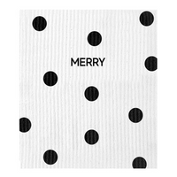 Holiday Organic Dish Cloths in Assorted Designs-Merry Polka Dot-Lemons and Limes Boutique