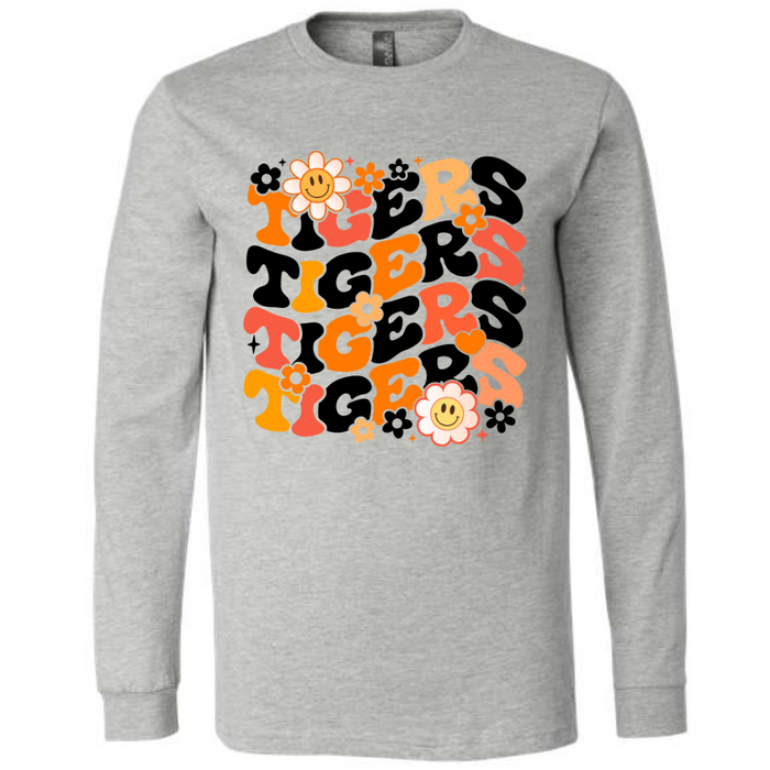 Tiger Flower Power Long Sleeve Tee--Lemons and Limes Boutique