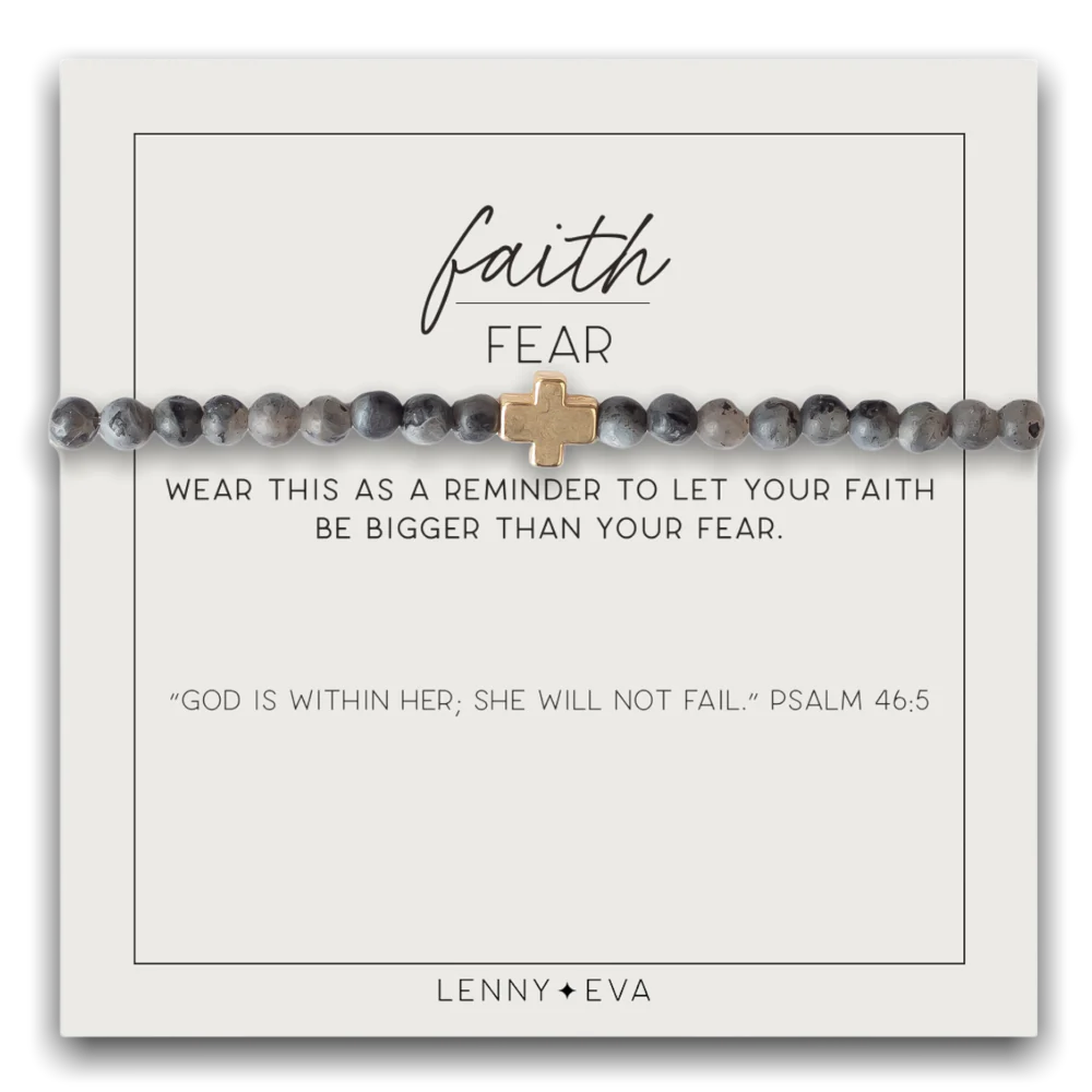 Faith Over Fear Bracelet in Labradorite-Lemons and Limes Boutique