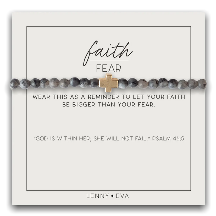 Faith Over Fear Bracelet in Labradorite-Lemons and Limes Boutique