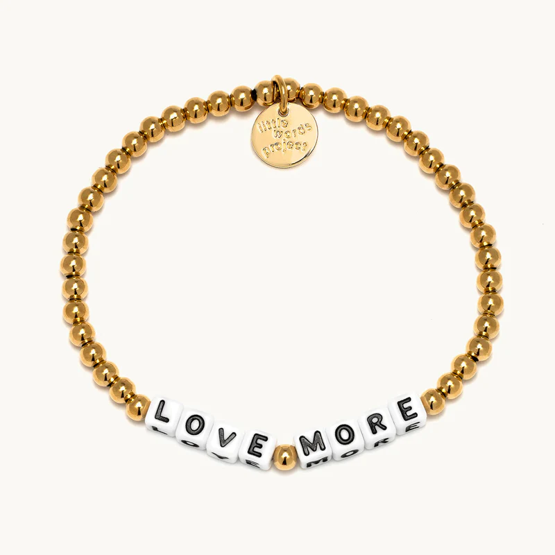 Love More Bracelet in Gold Little Words Project--Lemons and Limes Boutique