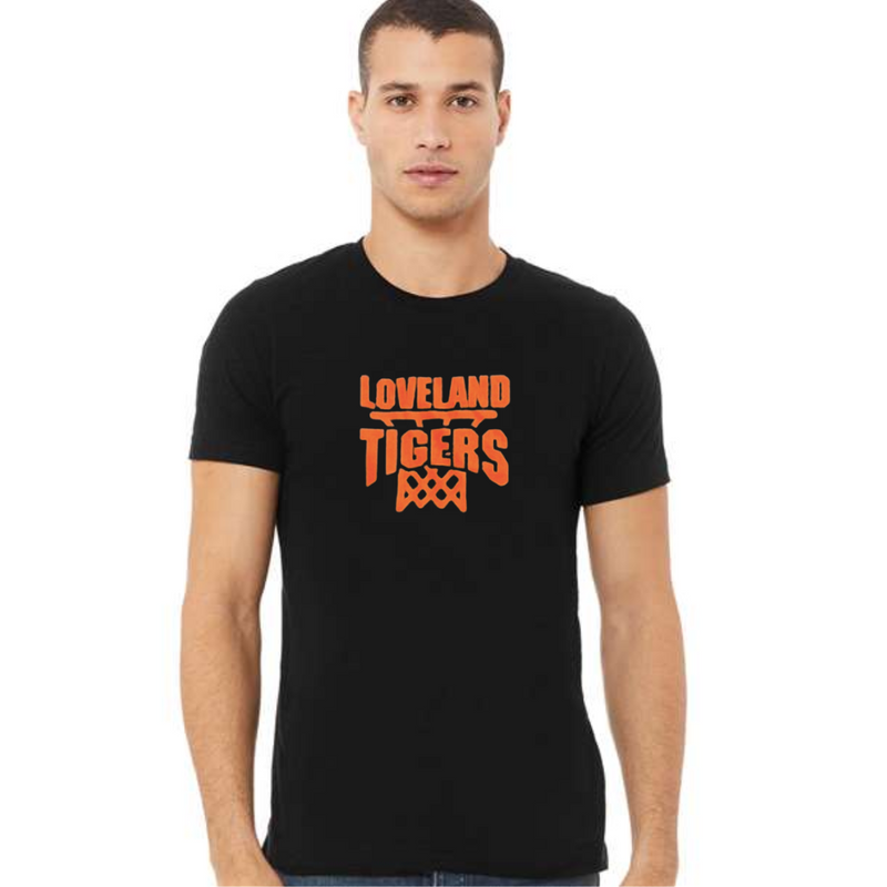 Loveland Tigers Hoops T-Shirt Basketball in Black--Lemons and Limes Boutique