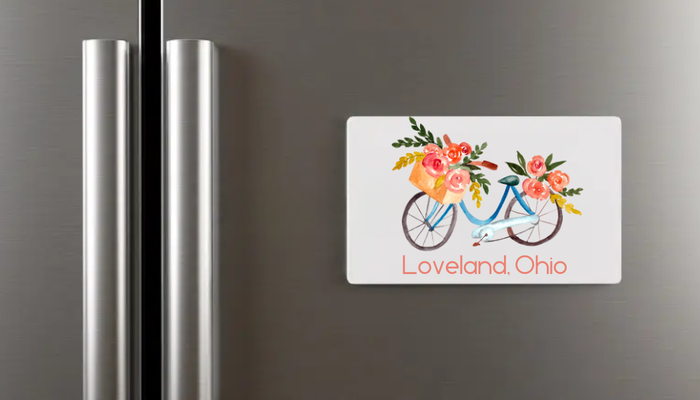 Loveland Watercolor Bike Neoprene Magnet-Lemons and Limes Boutique