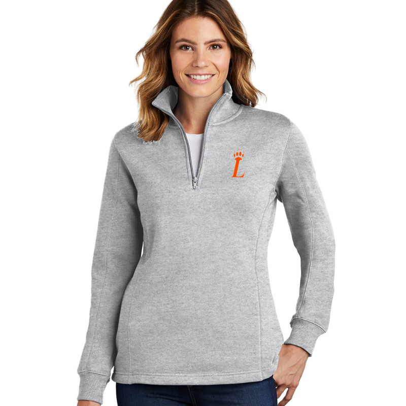 Loveland Embroidered Quarter Zip Pullover on Grey--Lemons and Limes Boutique