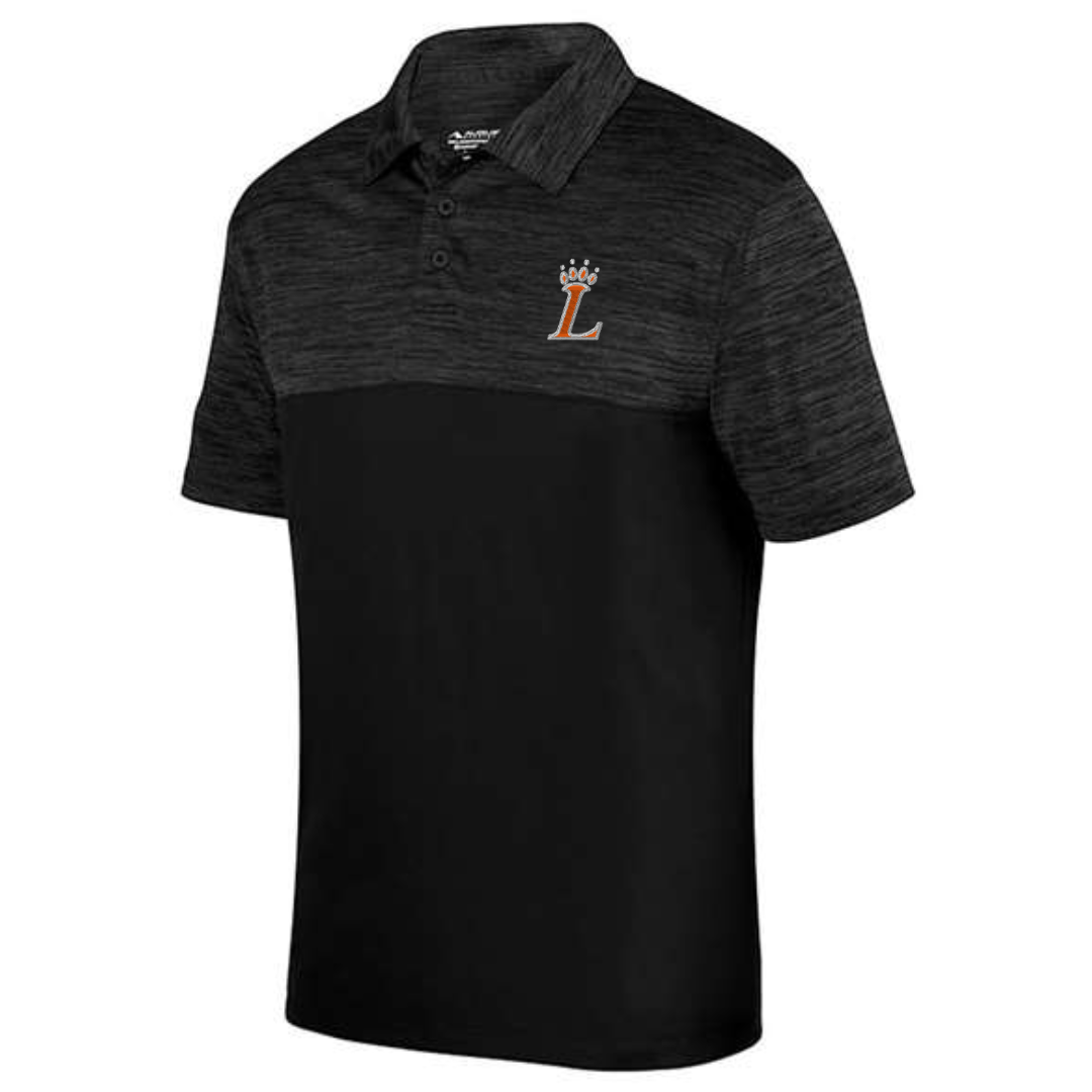Loveland Embroidered Performance Polo on Black Color Block-Lemons and Limes Boutique
